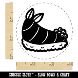 Funny Sea Bunny Shaped Sushi Nudibranch Rubber Stamp for Stamping Crafting Planners - 3/4 Inch Small Sniggle Sloth