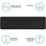 GelPro Anti-Fatigue Nonslip 1/2" Thick Hard Floor Utility Mat for Garage, Patio and Kitchen, 20" x 72", Leather Grain Black GelPro