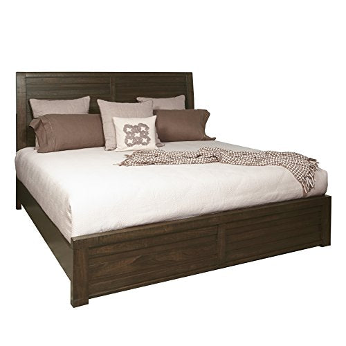 Roundhill Furniture Sedona 3-Piece Wood Bedroom Set, Panel Bed with Two Nightstands, King, Espresso