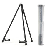 Somime 14" High Tabletop Instant Display Easel - Black Steel Small Desktop Easel Stand with Adjustable Holders for Paintings, Posters and Store Somime