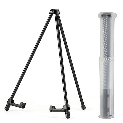 Somime 14" High Tabletop Instant Display Easel - Black Steel Small Desktop Easel Stand with Adjustable Holders for Paintings, Posters and Store