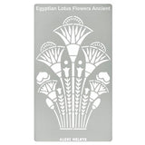 Aleks Melnyk No.459 Metal Stencil, Swirls, Egyptian Lotus Flowers Ancient, Ornament, Patterns, Small Stencil, 1 PC, Template for Wood Burning, Aleks Melnyk