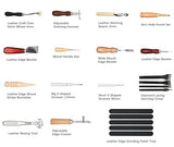18Pcs Leather Stitching Working Tools kit Leather Craft Tools Perfect for Stitching Punching Cutting Sewing Leather Craft Making DIY Leathercraft NOTETOUPT