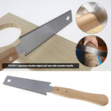 eMagTech Japanese Hand Saw Double Edged 12/17 TPI Flush Cut Saw SK5 High Carbon Steel for Garden Trimming Leveling Table Legs Woodworking Tool eMagTech