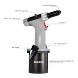 KIARUO Pneumatic Rivet Gun 3/16" 5/32" 1/8" 3/32",KR-S50 with 1 Set of Extra Jaws, Air Hydraulic Riveter Tool kit for Aluminium, Steel and Stainless KIARUO