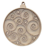 Decorative Swirls Door Sign 3 Pieces Laser Cut Out Unfinished RND48 The Wood Shape Store