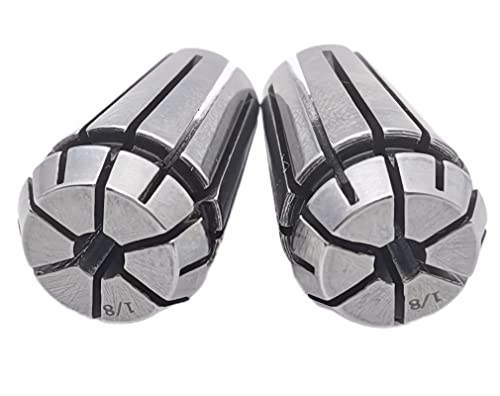 2pcs ER11 1/8 inch Spring Collet Precision Mill Chuck Collet CNC Engraving Machine & Router Milling Lathe Tool Holder (2pcs ER11 1/8) Atoptool