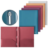 Mr. Pen- Plastic Folders with Pockets and Prong, 5 Pack, Assorted Colors, Pocket Folders, Folders with Prongs, File Folders with Fasteners, 2 Pocket Mr. Pen