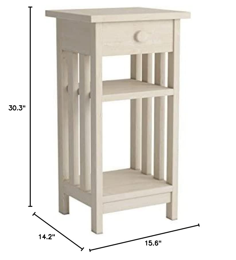 International Concepts Mission Telephone Stand, Unfinished IC International Concepts