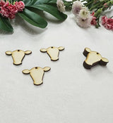 30pcs of Cow Head Wood Blanks, DIY Unfinished Earring Blanks,Cow Head Earring Blanks (2'') XIAOYUE