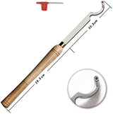 YUFUTOL Carbide Tipped Wood Turning tools Lathe set （Finisher/Rougher/Detailer/Hollower Swan Neck Hollower with Solid Wood Handle）and YUFUTOL