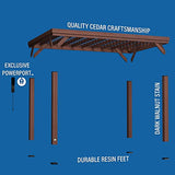 Backyard Discovery 14x10 Brockton All Cedar Pergola, Durable, Quality Supported Structure, Wind Resistant up to 100MPH, Rot Resistant, Electrical Backyard Discovery