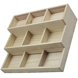 Zerodeko Organizer Tray Wooden Divided Boxes 9 Compartment Drawer Organizer Jewelry Storage Tray Earring Necklace Organizer Sundries Storage Holder Zerodeko