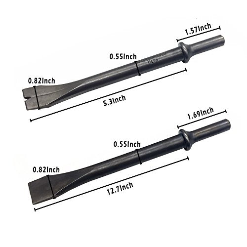 GreatBba 9 Piece Pneumatic Chisel Air Hammer Punch Chipping Bits Set GreatBba