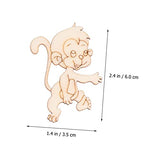 TEHAUX 40 pcs Wood Cutouts for Crafts Christmas Desktop Decor Unfinished Wood Monkey Cutout Shapes Xmas Table centerpieces Christmas Figurine TEHAUX