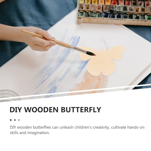 Sewroro 27pcs Unfinished Wooden Butterfly Blank Wood Butterfly DIY Blank Butterfly Shape Ornaments for DIY Painting Crafts Sewroro