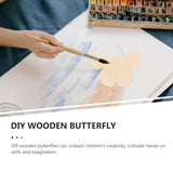 Sewroro 27pcs Unfinished Wooden Butterfly Blank Wood Butterfly DIY Blank Butterfly Shape Ornaments for DIY Painting Crafts Sewroro