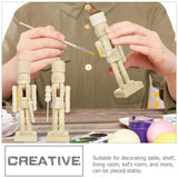 ABOOFAN 12pcs Christmas Puppet Unpainted Wooden Nutcracker DIY Decoration DIY Wooden Nutcracker Xmas Nutcracker Decoration Wooden Nutcracker Craft ABOOFAN