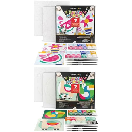 ARTEZA Kids Paint by Numbers Kit, 10 x 10 Inches and Kids Paint by Numbers Kit 10 x 10 Inches ARTEZA