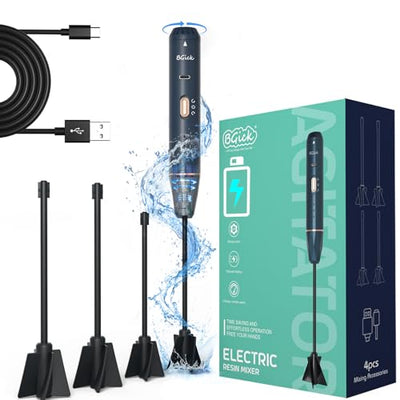 Upgraded Resin Mixer, Handheld Rechargeable Mixer with Minimizing Bubbles,Epoxy Resin Mixer for Resin, Silicone Mixing, Resin Molds, Resin Supplies,