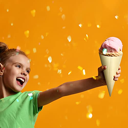 Wood Tasting Cone Disposable Wooden Cone Serving and Tasting Cone Appetizer Finger Food Ice Cream Holder for Food and Decoration Displays Home Nuenen