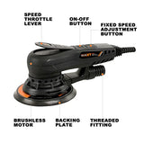 MAXXT Electric 5mm Random Orbital Sander, Palm Sander with Brushless Motor, 5&6Inch Sanding Pads, Central Vacuum, Sanders for Woodworking, Primary MAXXT