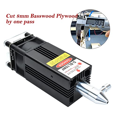 Laser Module with Air Assist, 80W Laser Engraving Cutting Module, 10W Optical Power - WoodArtSupply