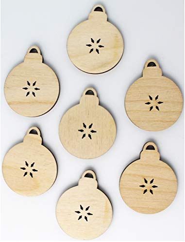 Ornament Bulb Star Cut Out Christmas Unfinished Wood Laser Cut Out Cutout Shape Crafts Sign DIY Ready to Paint or Stain Texan Wood Crafts