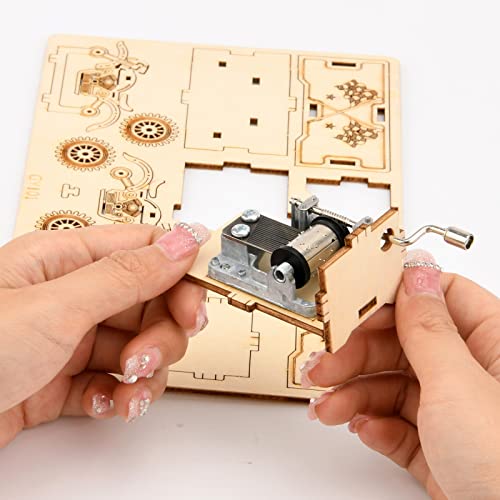 YII WMOC 3D Wooden Puzzle Mechanical Model Car Kits Toys for Boys and Girls Assembly Music Model Brain Teaser for Adults and Kids yii wmoc