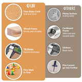 TooCust 16” x 24” Cork Boards for Walls with Frame, 1 Pack Small Wood Framed Bulletins Board Decorative Hanging Pin Board, Corkboards for Wall Notice TooCust