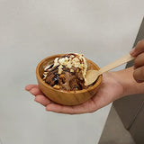 LAVAUX DESIGNS Set of 6 small acacia wood dessert bowls 4.2 * 2 inches | 8 oz capacity | Charcuterie accessories | use for dipping, condiments, nuts, LAVAUX DESIGNS