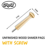 Sfcddtlg 24PCS Wooden Shaker Peg Wood Screw-3.7 Inch on Shaker Pegs Unfinished Wood Shaker Racks for Hanging Clothes Hats Towel Paint DIY(24PCS) Sfcddtlg