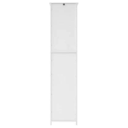 WEENFON Bathroom Storage Cabinet with 2 Doors & 1 Drawer, Tall Bathroom Cabinet with 6 Shelves, for Bathroom, Living Room, Kitchen, White - WoodArtSupply