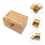 Holibanna 1pc Box Wooden Storage Box Makeup Organizers Jewelry Organizer Necklace Storage Bag Unfinished Girls Ring Holder Wood Watch Display Case Holibanna