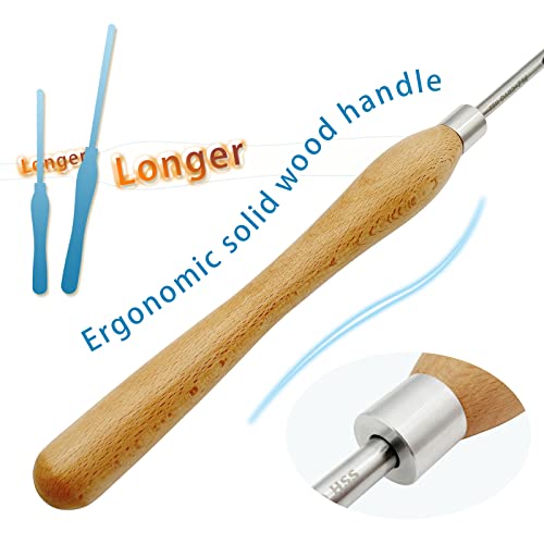UF-SHARP 3/8 inch Bowl Gouge for Wood Lathe,M2 Cryo HSS Wood Turning Tools with Beech Wood Handle (3/8 inch)