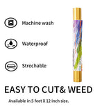 Gold Htv Vinyl Gold Iron Heat Transfer Vinyl Gold Rolls HTV Vinyl 12 Inch x 5 Feet Iron On Vinyl for T-Shirts Totes and Bags, Easy to Cut & Weed for KEGUMINGX