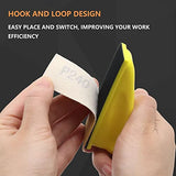 WHLLING Micro Detail Sander with 70PCS Sandpaper-Grit 80 120 180 240 320 400 600, 3.5”x 1”Micro Sanding Tools Detail Sander for Small Projects, WHLLING