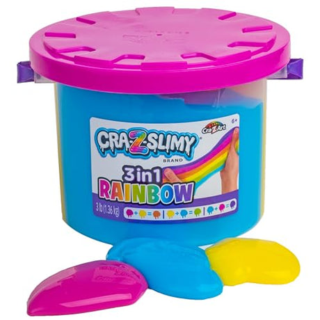 CRA-Z-Slimy Bucket Tricolor Rainbow 48 OZ Cra-Z-Slime