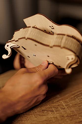 Wood Trick Toy Piano Music Box Moonlight Sonata, Wooden Musical Piano Toy Mini - 3D Wooden Puzzle, Assembly Toys, Brain Teaser for Adults and Kids Wood Trick