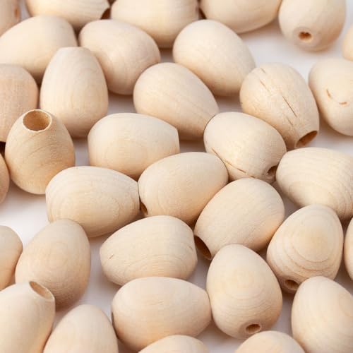 DIY Wooden Egg Shaped Bead Garland Kit by Factory Direct Craft Make Your Own Beaded Garland for Christmas and Easter Decorating - 9 Feet Long Factory Direct Craft