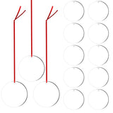 SAVITA Sublimation Blank Pendants, 10pcs 3.15inch Sublimation Ornament Blanks Ornaments MDF Sublimation Blanks Personalized Round Halloween Christmas SAVITA