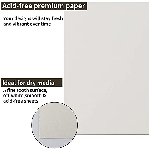 9" x 12" Sketch Book, Top Spiral Bound Sketch Pad, 2 Packs 100-Sheets Each (68lb/100gsm), Acid Free Art Sketchbook Artistic Drawing Painting Writing - WoodArtSupply