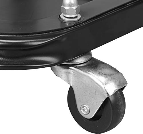 Torin ATR7211 Blackjack Rolling Creeper Garage/Shop Seat: Padded Mechanic Stool with Tool Tray Storage, Black, Large Torin