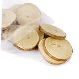 20pcs Mini Log Slices Wood Slab for Crafts Unfinished Wood Slices Small Wood Slice Birch Wood Slices Unfinished Wood Crafts Wood Slices Circles Bulk SEWOART