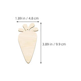 Lurrose 12Pcs Wood Carrot Cutouts Easter Wooden Carrot Ornaments Unfinished Carrot Shape Wood Slices for Easter DIY Crafts Party Home Decorations Lurrose