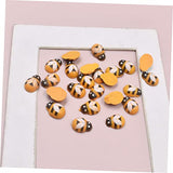 Operitacx 500 Pcs Self-Adhesive Bee Day Wood Miniature Sticker Bees Black Decal Crystal Beads Boy Kids Christmas Toy DIY Mini Beads for Jewelry Operitacx