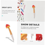 Operitacx Wooden Engraving Pen Ink Stripe Writing Pen Prizes Exchange Pens School Classroom Pens Easter Gift Pen Wood Ballpoint Pens Wood Gifts Operitacx