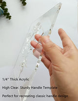 Rose Router Template,Clear Acrylic Router Inlay Template,Router Jig Template for Woodworking&Craft (7.5''x7.5'') Yuxuanish