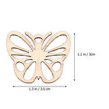 BESPORTBLE 100PCS Unfinished Wood Crafts Butterfly Wood Crafts Wood Butterfly Embellishment Unfinished Wood Butterfly Rustic Decor Wooden BESPORTBLE