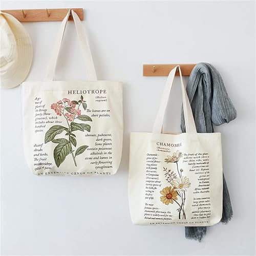 BROADREAM Canvas Tote Bag Aesthetic - Zippered Book Tote Bag with Interior Pocket by Cute Shoulder Tote Bags for Women Shopping & Travel - Best Gift - WoodArtSupply